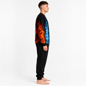 Sweat-shirt à col rond pour homme, imprimé graphique, coupe classique, en molleton de coton, manches classiques, streetwear personnalisé, écologique, respirant - Product Image 3