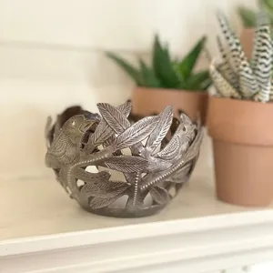 Bol en métal artisanal haut de gamme, bol artistique pour servir les fruits, pour la décoration de table de salle à manger de maison ou de restaurant de luxe, plaqué et sûr - Product Image 2