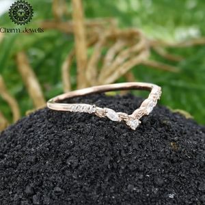 Bague Éternité Femme Charm_Jewells Certifiée IGI en Argent Plaqué Or Rose 3 GM avec Moissanite Taille Coussin et Sertissage à Griffes - Product Image 6