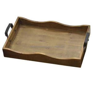 Plateau de service en bois d'acacia artisanal de créateur Plateau de restaurant d'hôtel Vaisselle décorative en bois de qualité pour l'exportation - Product Image 6