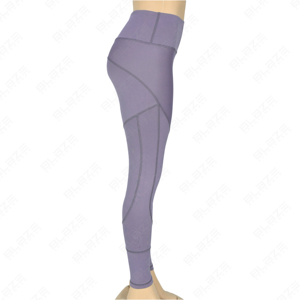 OEM Vente en gros Pantalon de yoga léger sans couture Taille haute respirant Taille élastique Leggings de yoga Taille croisée Plus Impression solide - Product Image 4