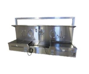 Fregadero de autopsia de montaje en pared de 220V con diseño ergonómico eficiente e higiénico para exámenes post-mortem en entornos médicos - Product Image 1