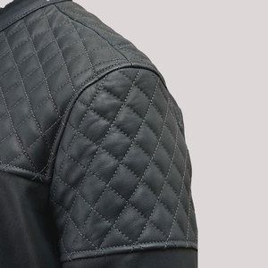 Veste en cuir marron vieilli pour homme, qualité supérieure, style motard, en peau de mouton, vente directe usine, modèle très prisé - Product Image 5