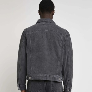 Veste en jean slim pour homme, style streetwear, col rabattu, respirante, imperméable, écologique, grandes tailles, hiver - Product Image 3