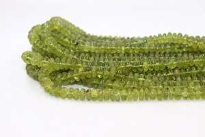 Cuentas redondas lisas de peridoto natural de 6-8 mm, hilo de 14 pulgadas para la fabricación de joyas - Product Image 4