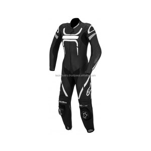 Motorcycle Women's Leather Waterproof Quick Dry Breathable Riding Racing Jacket and <b>Pants</b> Set with Protective <b>Pads</b> - Product Image 3