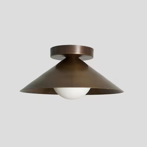 Lámpara de Techo Redonda de Bronce E27 LED con Pantalla Antideslumbrante, 2700K, Luz Blanca Cálida Suave para Sala de Estar - Product Image 2