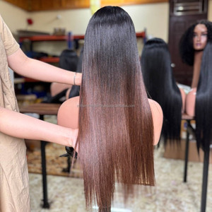 Perruques en cheveux humains vietnamiens les plus vendues, perruques Lace Front en cheveux bruts, longues et lisses, cheveux vierges, densité 200%, sans colle, sans nœuds - Product Image 3