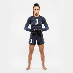 Ensemble de shorts de combat MMA et de rashguard de compression personnalisés par sublimation pour hommes et femmes, vêtements de sport - Product Image 4