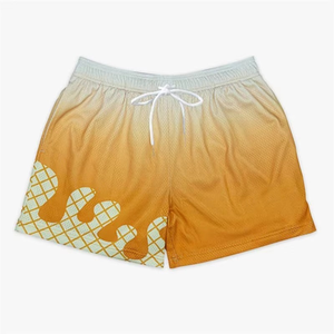 Shorts de jogging pour hommes personnalisés en toile imprimée par sublimation, coupe mi-longue, écologiques, respirants, avec cordon de serrage, haute qualité, nouveauté - Product Image 1
