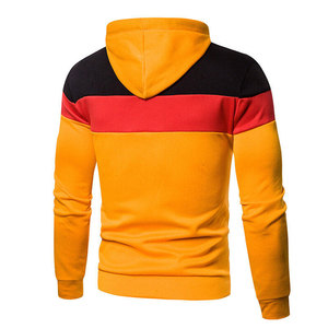 Men's Color Blocking Hoodie Zip-Up Regular Fit Casual Hooded <b>Sweatshirt</b> <b>Black</b> Gray Polyester Cotton Fleece Winter Windproof - Product Image 2