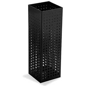 Modern <b>Grey</b> Metal Umbrella Stand Square Geometric Honeycomb Cutout Entryway Walking Stick Cane <b>Storage</b> Holder Bucket Wholesale - Product Image 5