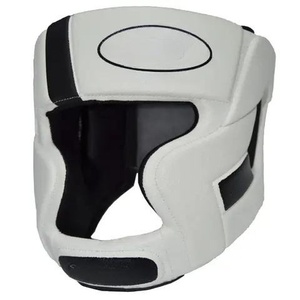 หมวกป้องกันศีรษะสำหรับชกมวยหนัง PU ราคาขายส่ง RTS พร้อมแผ่นป้องกันใบหน้าและปาก รุ่น AI-HG-18 - Product Image 5