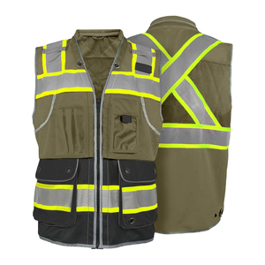 Custom Logo Workwear <b>Uniforms</b> Safety Vest Lightweight Reflective <b>Construction</b> Safety Vest Premium Manufacturer - Product Image 2