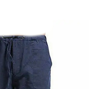 Pantalones Oxford de Algodón Azul Marino para Hombre, Cintura Elástica con Cordón, Estilo Casual, Corte Recto, Transpirables, Tejido de Peso Medio, Estilo Primavera - Product Image 6