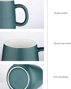 Taza de cerámica de alta calidad para té y café con logo y aislamiento al vacío, opción de regalo, taza de cerámica con diseño de mango ergonómico. - Product Image 5