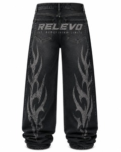 Jeans de Mujer de Cintura Alta, Corte Acampanado, Lavado Denim, Algodón, Casuales, Largos, Estilo Primavera, Buena Calidad - Product Image 4