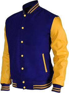 Unisex Lightweight Varsity Baseball Jacket Casual Letterman Bomber Windbreaker <b>Coat</b> with Stand Collar for Men and Women - Product Image 3