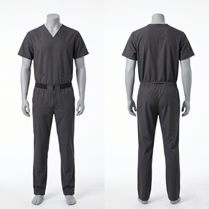Uniforme de Salón de Belleza y Spa de Primera Calidad, 180 GSM, Polialgodón con Spandex, Cuello en V, con Logotipo Bordado Personalizado - Product Image 5