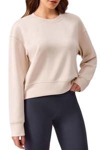 Nouvelle collection – Sweat-shirt décontracté et confortable pour femme, tricoté, à manches longues, col et épaules tombantes, couleur unie, service OEM – Bangladesh - Product Image 3