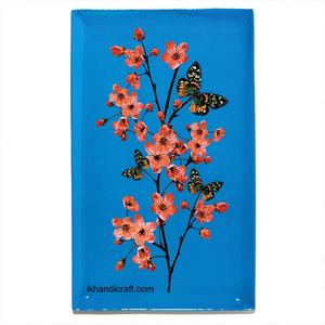 Plateau à bibelots rectangulaire moderne en métal, motif Lion Fleur, 10*16.5CM, émail transparent, durable, sans BPA, multifonctionnel, à suspendre, très demandé - Product Image 6