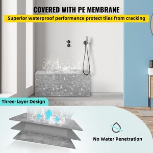 Sedile Doccia Rettangolare Moderno 47.2x16x20 Impermeabile e Pronto per la Piastrellatura per Uso Bagno - Product Image 5
