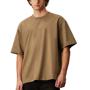 Camiseta de lujo de gran tamaño para hombre 100% algodón 200 Gms Heavyweight Drop Shoulder Boxy Style alta calidad 200 Gms Heavyweight T-Shirt - Product Image 1