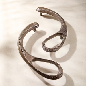 Modern Brass Cabinet Handle Lever <b>Antique</b> Design Durable Furniture Hardware Matte Finished Drawer Pull Home Office Use - Product Image 1