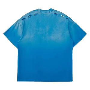 เสื้อยืดพิมพ์ลาย Dtg กำหนดเองเสื้อยืดแนวสตรีทฟิตไซส์250แกรมกรดซีดกันแดดสำหรับผู้ชาย - Product Image 5