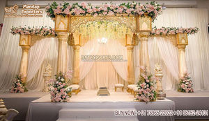 Elegante Mandap Abierto para Bodas al Aire Libre, Diseño de Mandap de Lujo para Bodas, Mandap Real para Bodas en Australia - Product Image 2