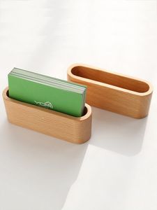 Modern Wood Card Holder Desktop Business Card <b>Stand</b> Wooden Visiting Card Display Organizer <b>for</b> Office and Home - Product Image 6