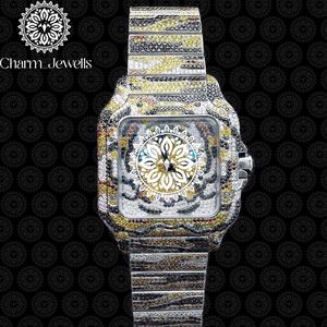 Reloj de Lujo para Hombre Charm Jewells, de Acero Inoxidable, Caja Cuadrada de 40 mm, Movimiento Mecánico, Esfera de Cristal de Zafiro, Resistente al Agua 10 Bar - Product Image 1