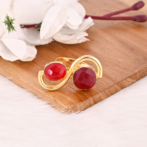 Elegante Anillo de Calcedonia Hidro Ruby y Fucsia, Joyería Hecha a Mano con Estilo para Mujer - Product Image 4