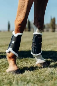 Horse Neoprene <b>Brushing</b> <b>Boots</b> Leg Protection <b>Boots</b> with Fur Horse Wear Equestrian Horse Riding Equine Veterinary Equipment - Product Image 6