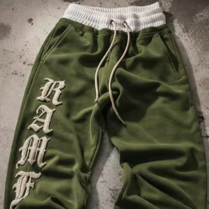 Pantalones de chándal anchos y holgados de estilo urbano personalizados para hombre, de alta calidad, informales, estilo Y2K, con doble cintura, joggers para hombre - Product Image 1