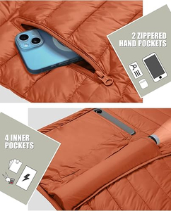 Chaqueta Bomber Brillante de Invierno para Hombre, Diseño Reversible con Capucha y Cuello Alto, Talla Grande, Chaqueta Acolchada Negra para Exteriores - Product Image 2