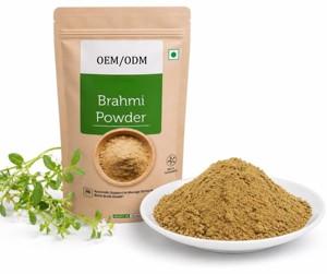 Poudre de feuilles de Brahmi de qualité supérieure, 100 % naturelle, poudre d'herbe de Bacopa Monnieri pour le bien-être quotidien, la concentration et le soutien de la concentration - Product Image 1