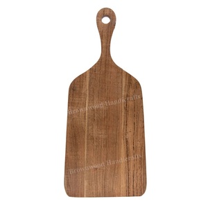 Tabla de cortar de madera de mango con mango, tabla de servir de corte de madera de calidad exportadora, tabla de pizza de mesa de cocina, plato para servir - Product Image 6