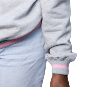 Sweat-shirt personnalisé gris chiné pour femme avec broderie et lettrage maîtrisé, col rond, manches longues, haut décontracté et tendance - Product Image 5