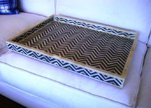 Bandeja Decorativa para Baño con Incrustaciones de Resina Ósea, de Alta Demanda - Organizador Multifuncional para Toallas, Velas, Jabón y Pequeñas Plantas (Exportación) - Product Image 6