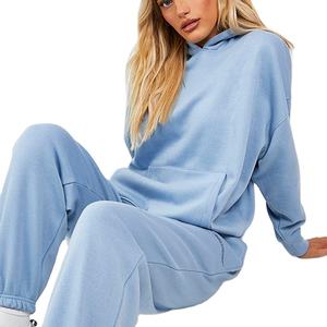 Trajes Deportivos Personalizados para Mujer, de Dos Piezas, Corte Regular, Talla Grande, Lisos, de Tela Gruesa, Precio de Fábrica al Por Mayor OEM - Product Image 5