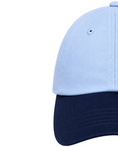 Manufacturer Customized Sky Blue And <b>Navy</b> Two Tone Baseball Cap Adjustable Unisex Cotton Sports Casual Outdoor Dad <b>Hat</b> Fashion - Product Image 2
