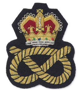 Écusson de blazer de luxe haut de gamme brodé à la main avec fil doré, motif bouillon, crête personnalisée, effet 3D en relief, matériaux écologiques - Product Image 1