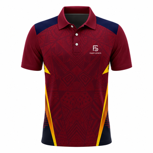 Camiseta Polo Deportiva Personalizada por Sublimación para Hombre, Transpirable, de Secado Rápido, para Golf, Tenis, Jersey de Manga Corta, Ropa Deportiva de Equipo - Product Image 1