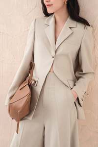 Women's Minimalist Wide Leg Trousers High Waist Loose Fit Full Length Anti Wrinkle Casual Office <b>Pants</b> - Product Image 3