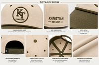 Casquette de baseball à 6 panneaux brodée sur mesure de haute qualité, en coton, avec cordon, réglable, unisexe, pour le sport