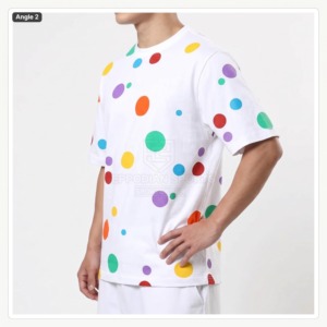 T-shirt personnalisé à épaules tombantes 100 % coton coupe ample imprimé numérique uni décontracté pour homme col rond manches courtes séchage rapide - Product Image 3