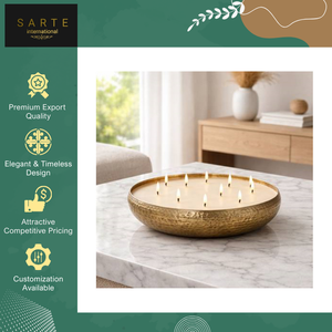 Nouvel arrivage : Bougeoir cylindrique en laiton doré, écologique, fait main, de qualité supérieure, luxueux et unique pour Noël et la maison - Product Image 5