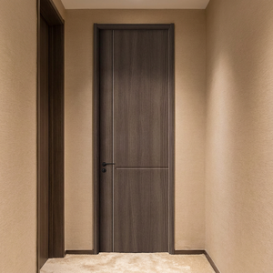 ประตูไม้ MDF ดีไซน์เรียบง่ายทันสมัย ยอดนิยม สำหรับห้องนอนภายในบ้านพักอาศัย - Product Image 2