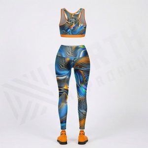 Ensemble de Vêtements de Sport pour Femmes en Gros : Leggings de Yoga Sublimés Effet Ventre Plat et Haut de Sport Assorti pour la Gym et l'Entraînement - Product Image 2